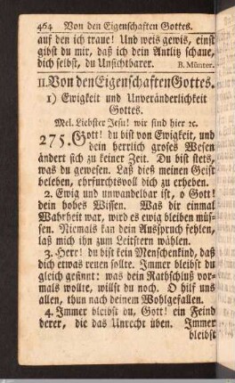 Von den Eigenschaften Gottes.