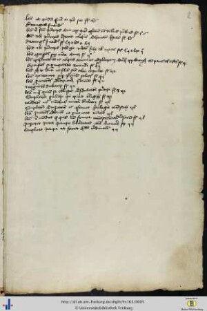 [2r] Inhaltsverzeichnis zum folgenden Text.