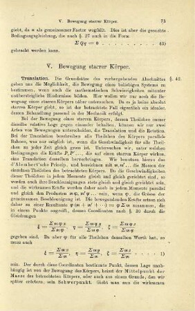V. Bewegung starrer Körper.