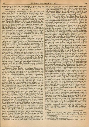 853-854 [Rezension] Prenter, Regin, Der Protestantismus in unserer Zeit