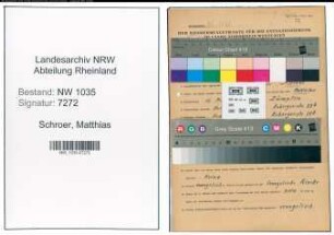 Entnazifizierung Matthias Schroer , geb. 16.05.1898 (Steiger)