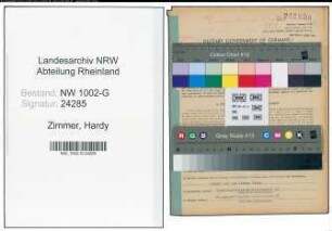 Entnazifizierung Hardy Zimmer, geb. 03.09.1906 (Ingenieur)