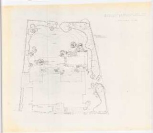 Garten Döhnert, München: Lageplan mit Gartenplan 1:100