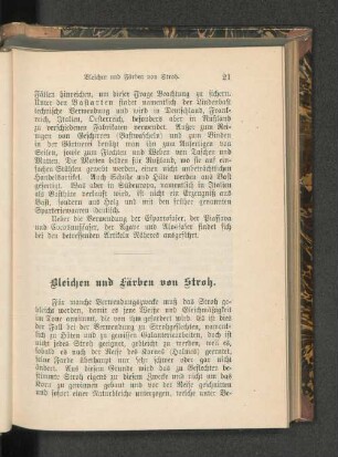 Bleichen und Färben von Stroh.