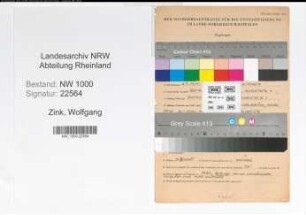 Entnazifizierung Wolfgang Zink, geb. 06.07.1910 (Bibliothekar)