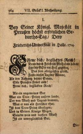 Auserlesene und theils noch nie gedruckte Gedichte unterschiedener Berühmten und geschickten Männer, 7