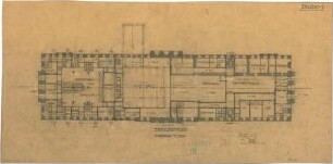 Fischer, Theodor; Mannheim (Baden-Württemberg); National-Theater, Umbau - Grundriss EG; Treppen (Detail)