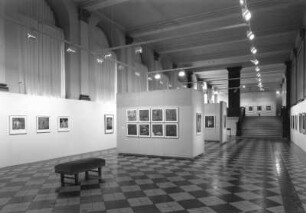 Dresden. Ausstellung "Per Kirkeby - Holzschnitte 1980-1999" im Albertinum, 24.7.-17.10.1999. Raumaufnahme (Mosaiksaal)