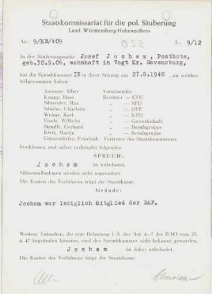 Jocham, Josef