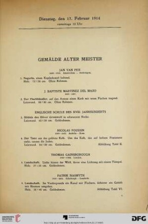 Gemälde alter Meister (Nr. 1-100)