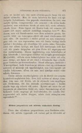 Rådets proposition och sekreta utskottets förslag.
