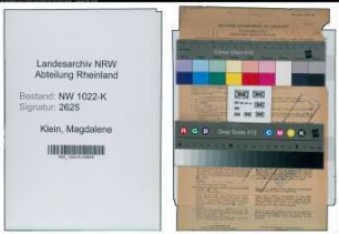 Entnazifizierung Magdalene Klein , geb. 07.07.1912 (Aerztin)