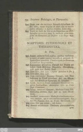 Scriptores Pathologici Et Therapeutici.