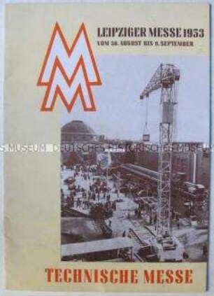 Werbe- und Informationsschrift zur Leipziger Herbstmesse 1953