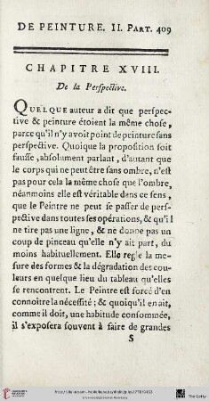 Chap. XVIII. : De la Perspective