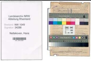 Entnazifizierung Hans Nettekoven , geb. 31.03.1910 (Dekorateur)