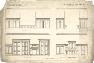 Pfann, Paul; München - Bogenhausen; Villa Jos. Selmayer - Vertäfelung im Speisezimmer EG (Wandabwicklungen)