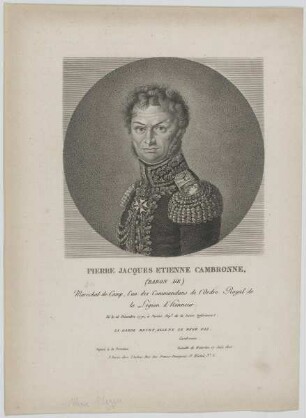 Bildnis des Pierre Jacques Etienne Cambronne