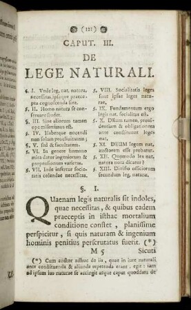 Caput III. De Lege Naturali.