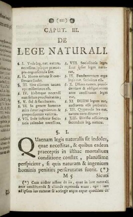 Caput III. De Lege Naturali.