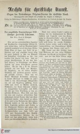 12: Der angebliche Ravensburger Bildschnitzer Friedrich Schramm, [2]