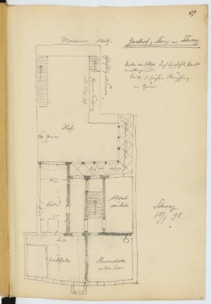 Gasthof Stern, Schwaz: Grundriss (aus: Skizzen- und Fotoalbum 13)