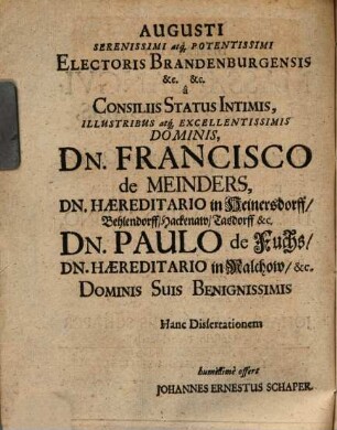 Diss. de massae sanguineae corpusculis