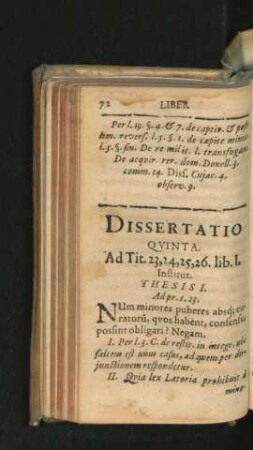 Dissertatio Quinta.
