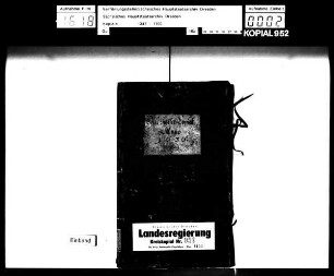 Kopial Thüringischer Kreis / Alte Aufschrift: "Thüringisches Copial"