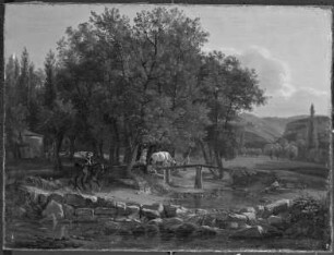 Sommerlandschaft mit einem Flüßchen
