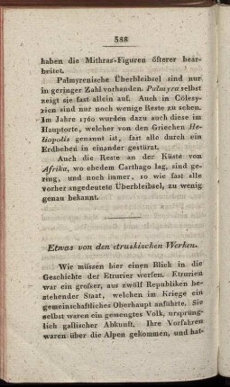 Etwas von den etruskischen Werken.