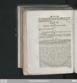 Cap. IV. De Homine Operum Dei Teste.