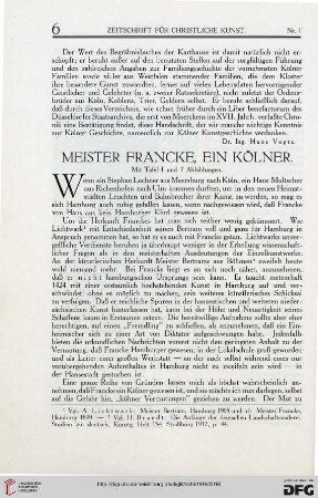 Meister Francke, ein Kölner