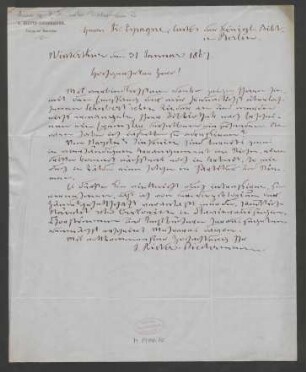Brief an Franz Espagne : 31.01.1867