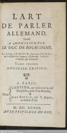 2: L' art de parler allemand