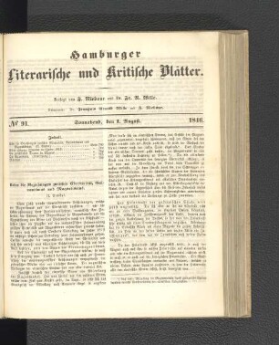 Ueber die Beziehungen zwischen Electricität, Galvanismus und Magnetismus