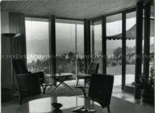 Wohnzimmer im Haus Ludwig Erhards am Tegernsee