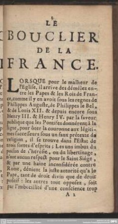 Le Bouclier De La France