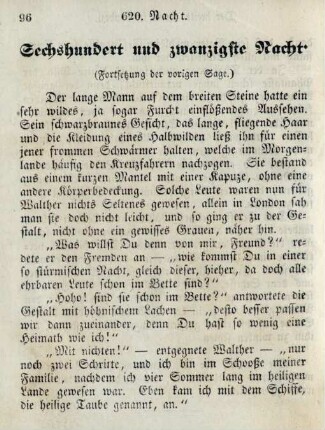 Sechshundert und zwanzigste Nacht