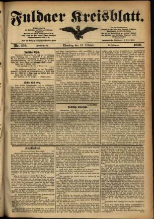 Ausgabe vom Dienstag, den 13. Oktober 1908.