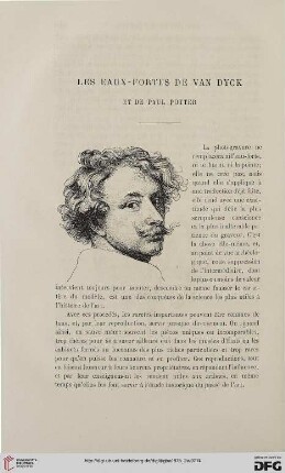 2. Pér. 12.1875: Les eaux-fortes de Van Dyck et de Paul Potter