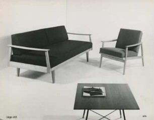 Walter Knoll Liege "413" und Sessel "414" von Rolf Grunow