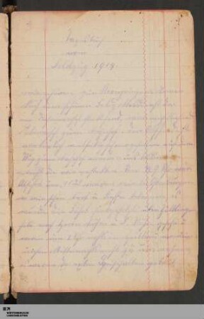 Tagebuch vom Feldzug 1914
