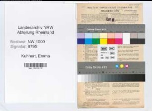 Entnazifizierung Emma Kuhnert, geb. 22.11.1894 (Verw.Angestellte)