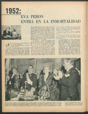 1952: Eva Perón entra en la inmortalidad