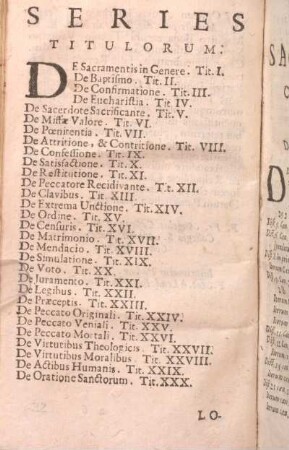Series Titulorum.