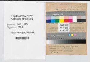 Entnazifizierung Robert Holzenberger , geb. 12.04.1896 (Oberinspektor)
