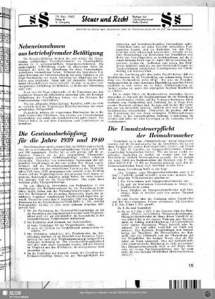 Nebeneinnahmen aus betriebsfremder Betätigung
