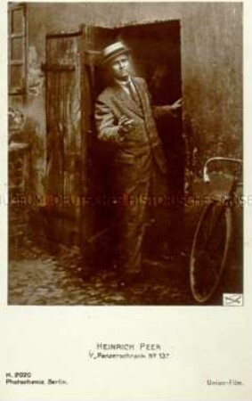 Heinrich Peer im Film "Panzerschrank No.13"
