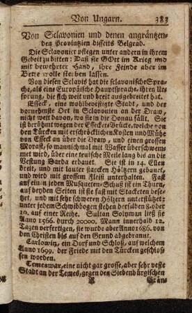 Von Selavonien und denen angränzenden Provinzien disseits Belgrad.
